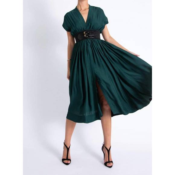 NEW KARINA GRIMALDI briar dress in green